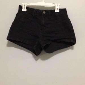 00 black denim shorts